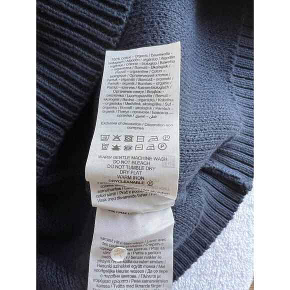 Selected Homme Jacquard knit Nordic Sweater Men's Blue Cotton Denmark size-M - Picture 6 of 6